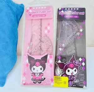  Kawaii Kuromi Student Ruler Set 4 pcs